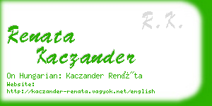 renata kaczander business card